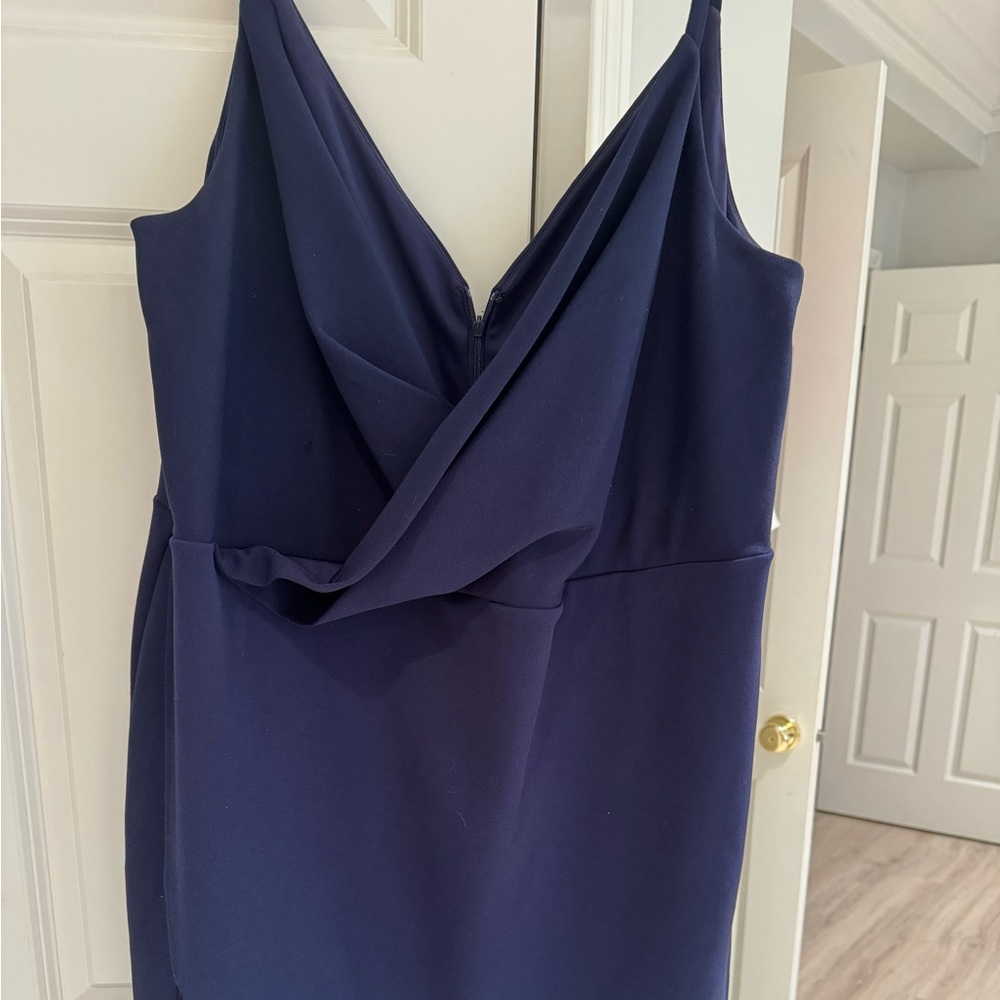 Betsy Johnson 22W navy dress with fringe